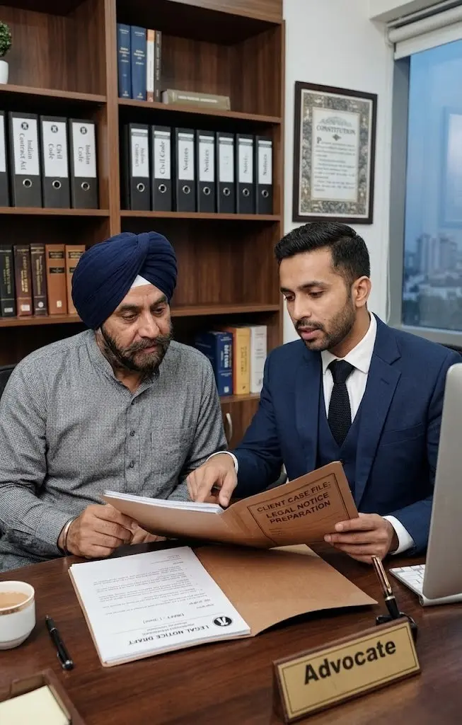 Advacte disscusing with a punjabi client