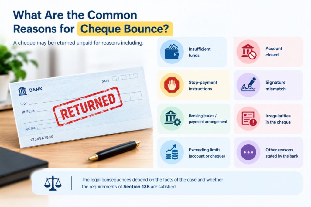 Cheque Bounce Common Reasons