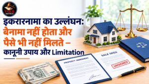 इकरारनामा का उल्लंघन: बैनामा नहीं होता और पैसे भी नहीं मिलते – पूरा कानूनी गाइड (Limitation सहित)